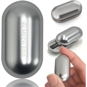 EDC Fidget Slider Metal Fidget Toys Adults Mech Egg Adult Metal for Adults Anxiety Autism ADHD Stress Relief Toys-Silver