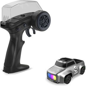 1/64 Mini RC Drift Car 4WD High-Speed Desktop Toy Remote Control Sports Cars 2.4Ghz Racing Model Ideal for Racer Kids and Adults (K12 Black)