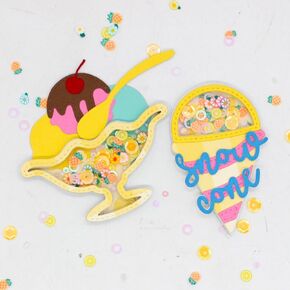 KSCRAFT Sundae and Snow Cone Shaker Metal Cutting Dies Stencils for DIY Scrapbooking Decorative Embossing DIY Paper Card