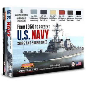 Lifecolor CS52 US Navy Ships and Submarines From 1950 to Present Acrylic Paint Set