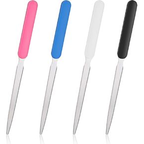 4 Pcs Multicolor Letter Openers Stainless Steel Envelope Opener Slitter Sharp Mail Opener Envelope Slitter Perfect for Office,Home and School Use with Ergonomic Grip Handle