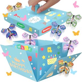 Flying Butterfly Explosion Gift Box, Pop Out Unique Exploding Surprise Box with 3D Butterfly Card for Graduation, Birthdays, Wedding, Baby Shower Party
