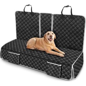 Truck Dog Seat Cover Compatible with Chevy Silverado/GMC Sierra 1500 2500 HD 3500 HD Back Seat Accessories 2000-2023 2024 2025, Waterproof Car Pet Bench Backseat Covers with Non-Slip Backing