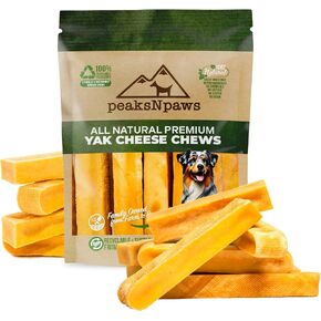 Yak Cheese Himalayan Dog Chews, High Protein, Natural Dog Treats Small Dogs, Lactose Free Chew Sticks for Aggressive Chewers, Long Lasting Pet Treat for Dogs Under 15 lbs, 9 Small Chews