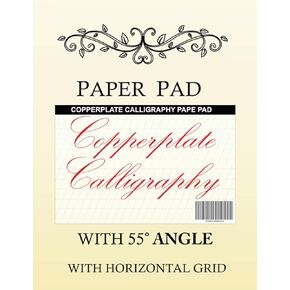 ASK Copperplate Calligraphy Paper Pad with 55 degree Slant Angle: Horizontal pad version | Heavyweight Paper | Hand Lettering Practice Pad | ... inches (ASK Copperplate Calligraphy Books)