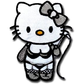 Hello Black Pretty Cute Kitty Cat Patch Embroidered Iron on Cartoon Princes for Dress 3t 5t Jacket Jeans Kero top, CuteCat-2