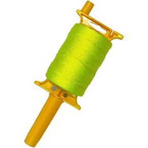 Reloadable Line Reel,Mason Line with Handle, 600 Ft Length Nylon Twine,18 Braided Nylon String for Gardening Or Masonry Tools,Outdoor Kite，Twine String for Gardening Fluorescent Orange
