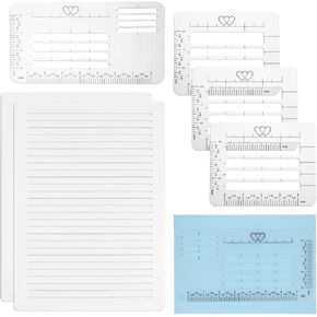 6 Pcs Straight Line Stencil Template for Journaling,Stencils for Journaling Spacing Line Lettering Guide,Planner Stencils,Scale Writing Calligraphy Ruler(Multiple Styles)
