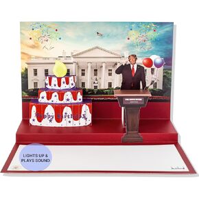 Talking Trump Pop Up 3D Birthday Card With Donald Trump Real Voice with Light & Sound Says Happy Birthday to Make Your Birthday Great – Donald Trump Interactive Card Gift for Men and Women