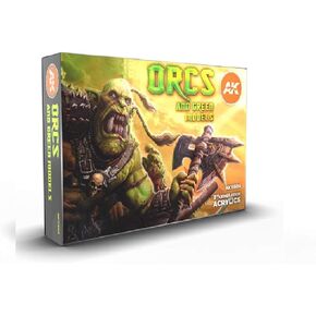 AK Interactive Orcs and Green Creatures - Plastic Model Building Paints and Accessories # 11600