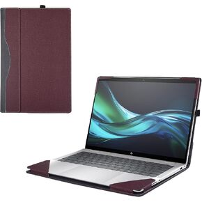 Laptop Case Cover Only for HP Elite x360 1040 G11 2-in-1 14" Notebook PC 2024~2025 (NOT Working with Other Models). PU Leather Shell Notebook Sleeve (Wine red)