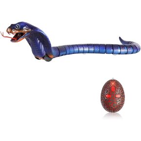 Ufurty عن بعد التحكم في Snake محاكاة RC Snake Toy 17 "Thice Cobra Animal Trick Long Fay Cobra Trick Thribrityed Serving Fluged