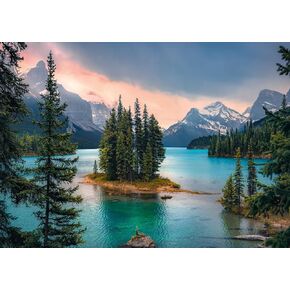 Ravensburger - Maligne Lake, Canada - 1000 Piece Jigsaw Puzzle - Featuring Stunning Mountains, Vivid Water, Evergreens & More - Frameable - Premium Quality - Puzzles for Adults