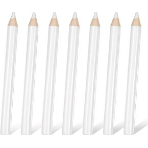 BOHUIZ 7 Pcs Sewing Pencil for Fabric, White Water Soluble Sewing Fabric Maker, Sewing White Fabrics Marking Pencils, Washable Fabric Tailor Markers for Sewings Dressmaker Craft (8.75cm)