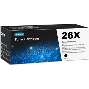 CF226X 26X Toner Cartridges Black (2-Pack) for HP 26X 26A CF226A, Laser Jet M402n M426fdw Toner Cartridges, CF226 for Laser Jet pro M402n M426fdw M402dn M402dw M402m Pro MFP M427dw M426dw M426fdn