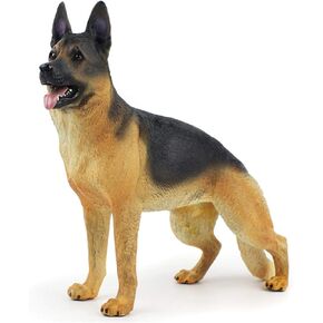German Shepherd Figurine, Large Detailed Action Dog Figure Toy for Christmas or Birthday Gift. Size: 7.9 Inch