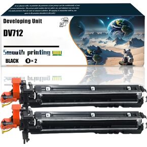 Replacement Parts Developing Unit DV712 Compatible with Konica Minolta bizhub C659 bizhub C759 Printers, Contains Chip and Clear Printing (2-Pack Black)