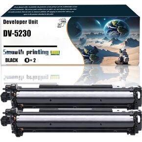 Replacement Parts Developer Unit DV-5230 Compatible with Kyocera ECOSYS M5521cdw M5526cdw P5021cdw P5026cdw Printers, Contains Chip and Clear Printing (1 Pack Cyan)