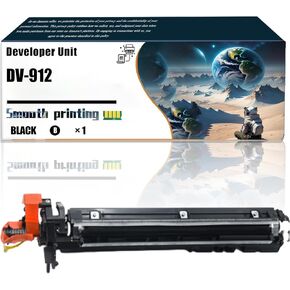 Replacement Parts Developer Unit DV-912 Compatible with Konica Minolta bizhub 808 bizhub 958 Printers, Contains Chip and Clear Printing (4 Pack Black)