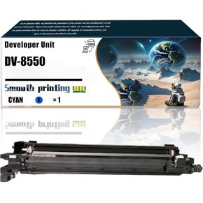 Replacement Parts Developer Unit DV-8550 Compatible with Kyocera TASKalfa 3552ci 3553ci 4002i 4003i 4052ci Printers, Contains Chip and Clear Printing (3 Pack Black)