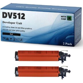 DV512 DV-512 Developer Unit Replacement Compatible for Konica Minolta Bizhub C221 224 284 364 454 554 ADC285 365 Printers （2 Pack Black）