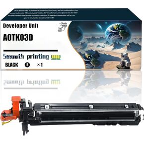 Replacement Parts Developer Unit A0TK03D Compatible with NEC IT45 C6 Printers, Contains Chip and Clear Printing (4 Pack Black)