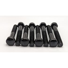 Extended Pinball Leg Bolt Set, 2 3/4 inch, Acorn Head, Black (Set of 8 Bolts)