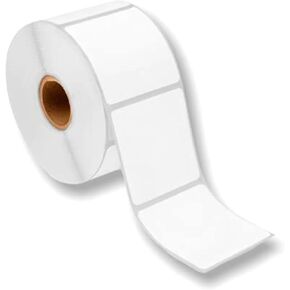 White 2.5x3 inch (2 1/2"x3") Direct Thermal Labels | 1" Core | Permanent Adhesive | NO Ribbon Needed | Compatible with Zebra Eltron Rollo Munbyn | 1 Roll 500 Labels