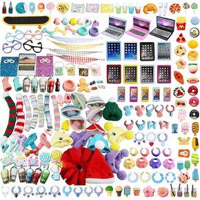 MINILPSSHOP Pet Toys 25 Piece Fashion Set for Lps Dogs Cats Deer Figures Hats Clothes Glasses Food Accessories Bundle Compatible with Shorthair Cat Collie Husky Puppy Cocker Spaniel