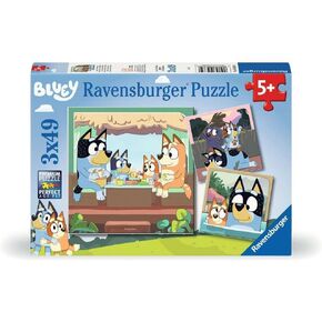 Ravensburger Bluey Toys - 3X 49 Piece Jigsaw Puzzles for Kids Age 5 Years Up - Gifts for Children