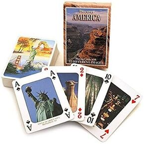Discover America Playing Cards: 52 Poker Sized Cards, Great for Patriots & Classrooms, Ages 6+
