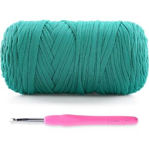 Soft Tshirt Yarn for Crochet, T Shirt Yarns for Crocheting Crafts, Bags, Basket, Coaster, T-Shirt Yarns Each Skein Yarn 14.1oz, 47.2yd (1, Black)
