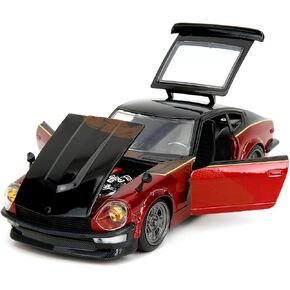 1972 Datsun 240Z Black and Red Metallic with Graphics Fast X (2023) Movie Fast & Furious Series 1/24 Diecast Model Car by Jada 34916
