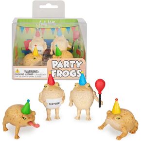 Archie McPhee Mini Party Frog Vinyl Novelty Toy Set of 4