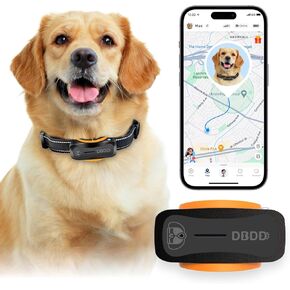 AI GPS Tracker for Dogs (30lbs+), Real Time Location and AI Vet Health Management, Electronic Fence, Waterproof, iOS and Android Universal（Black）