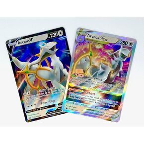 Arceus V & Vstar - Pokemon Card Lot - Black Star Promo SWSH307 + SWSH306