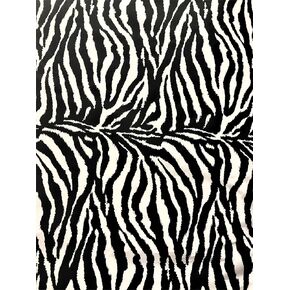 Poly Cotton Animal Print Fabric 58" Wide by The Yard (Zebra White/Black)