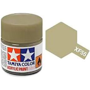 TAMIYA XF55 81755 Acrylic Mini XF55 Deck Tan 1/3 oz 10ml