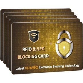 SaiTech IT RFID Blocking Cards Protect Your Entire Wallet, Purse, and Cards from NFC Contactless Theft Wallet for Men & Women- PL Golden (10 Pcs Golden)