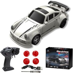 1:64 Scale Racing RC Drift Car, High Speed 4WD Mini Full Proportional RTR 2.4Ghz Remote Control Car Sports Vehicle Model Hobby Desktop Gift for Adults