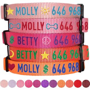 Blueberry Pet Friendly Dog Collar - Custom Dog Collar with Name & Phone, Emoji Design, Adjustable for Medium & Large Dogs - Stylish ID Dog Collars for Safety-Conscious Pet Parents