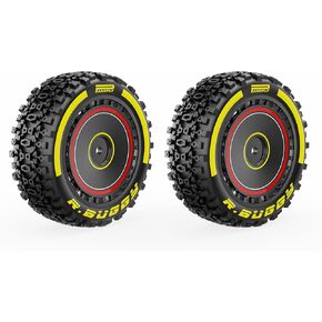 R16125 Red Front Tire Assembly For X12S Buggy