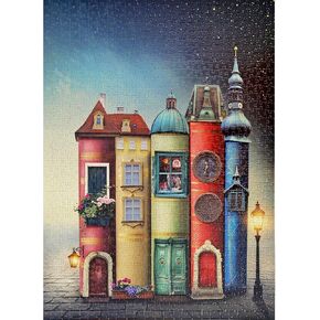 JMbeauuuty Jigsaw Puzzles 1000 Pieces for Adults Bookcity Puzzles with Letters on The Back 28 x 20 Inches