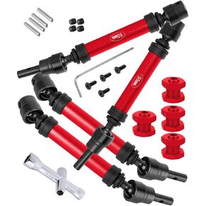 RC Upgrades Part Drive Shaft CVD for 1/8 Typhon 3S BLX,Typhon Mega 550,#45 Steel Front Rear Driveshaft Axles with Hex Hub,Red