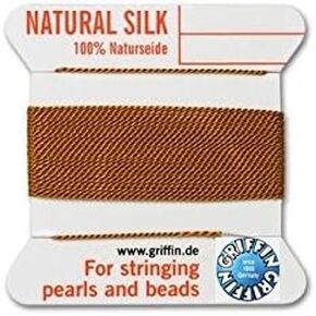 natural silk thread for stringing pearls and beads Size #4 Cornelian