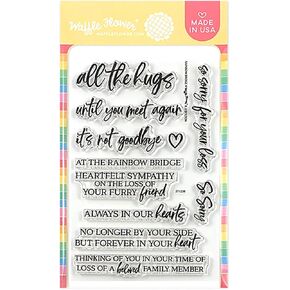 Waffle Flower Rainbow Bridge Stamp Set- This Stamp was Created to Send Messages of Comfort to Friends and Family who Have Lost Their Beloved pet.