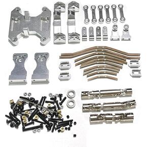 Metal Balance Chassis Board Seesaw, Metal Steel Plate, for WPL B16 B36 1/16 RC Car Upgrade Parts Modified Accessories (Black)