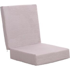 Indoor & Outdoor Folding Chair Cushion,Portable Stadium Grandstand Chair Cushion with Carrying Handle,Wheelchair cushion with Back Support, for Porch Swing Cushions Sports Events and Wheelchair-Grey