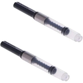 2 Pcs Black Universal Fountain Pen Ink Converter Standard Push Piston Fill InkAbsorber Resistant and Deft Writing and Correction Supplies Pens and Refills, Ink Pen Refills