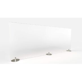 Ghent Desktop Free Standing Acrylic Protection Screen, 59 X 5 X 24, Frost